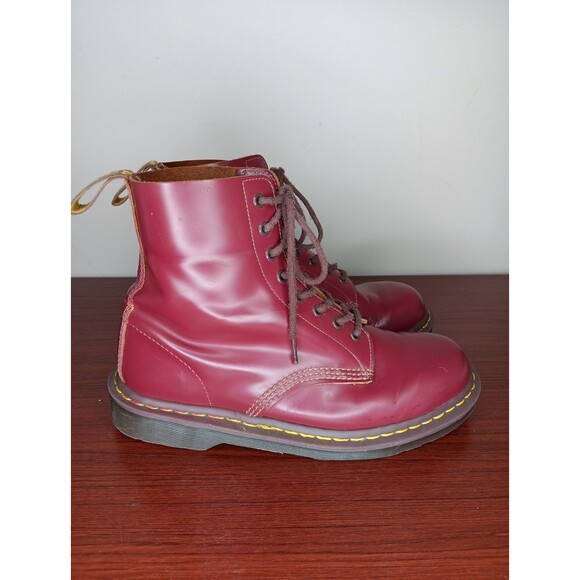1460 Ox Blood Dr. Martens Ankle Boots Made in England, Size 42 (10 Women, 9 Men) - Picture 4 of 12
